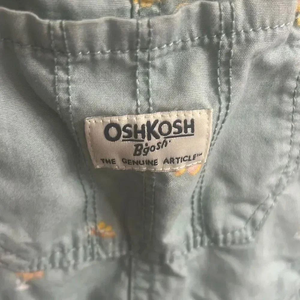 ✨OshKosh B'gosh® Toddler Girls Green Floral Sz 4T Shortall✨